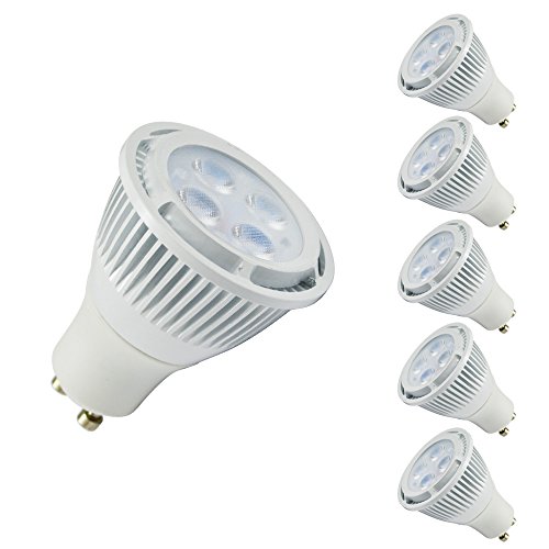 TGMOLD 5W GU10 LED Spotlight Bulb, 50W Equivalent for Recessed Lighting, Daylight White (6000K) Light Bulbs for Home, Pack of 5 (Not Dimmable)