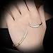 Mytys 2 Tone Palm Cuff Bangle for Women 18K Gold Plated Adjustable Size Hand Bracelets for Women (A1)