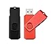 VICFUN 2PCS 32GB USB Flash Drive USB 2.0 2 X 32GB Flash Drives-Red/Black