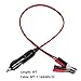 SPARKING 3FT Car Cigarette Lighter Plug 10A 12V Adapter with LED Lights Male Plug to Alligator Clips Car Battery Clip-on Extension Cable