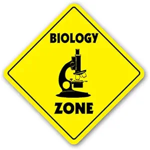 [SignJoker] BIOLOGY ZONE Sign xing gift novelty science teacher college living Wall Plaque Decoration