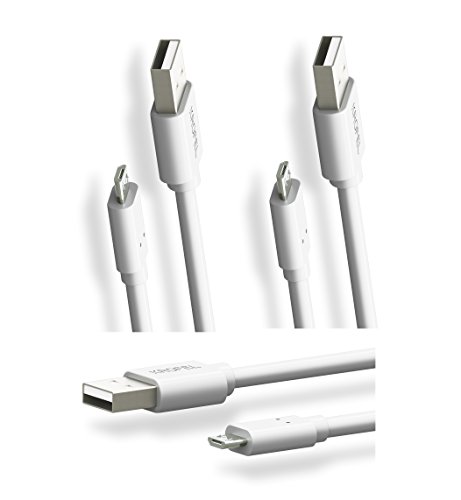 [3-pack] krofel 6 ft micro usb data sync and charger cable for so…