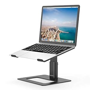 BoYata Laptop Stand, Height Adjustable Ventilated Laptop Holder for Desk, Notebook Stand Compatible with 10-17” MacBook…