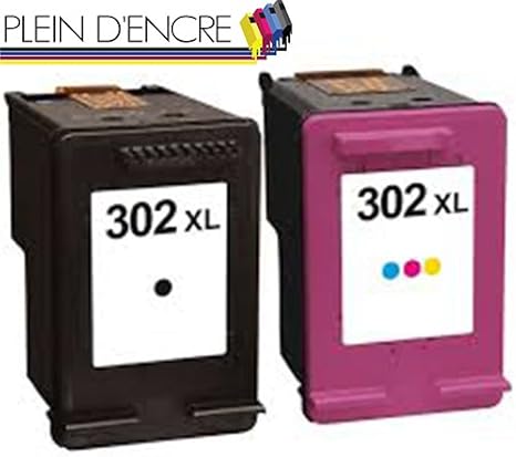 Pack 2 cartouches d'encre N° 302 XL/Grande capacité/Noir et Couleur ...