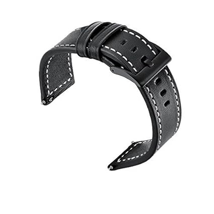 CIRCLE for Amazfit Stratos Smartwatch 2/2S, Harmin Amazfit Stratos Bands Genuine Leather Replacement With Black Buckle Strap for Huami Amazfit Stratos ...