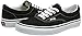 Vans 0EWZBLK Unisex Era Canvas Skate Shoes, Black, 9 M US Women / 7.5 M US Men                                                      