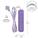 Novogratz x Globe 78391 Designer Series Surge Protector Power Strip, 3 Outlet, 2x USB Ports, Lavender