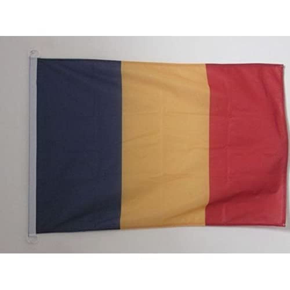 AZ FLAG - Romania Flag - 2x3 Ft - For Outdoor - Romanian Banner Knitted Polyester with Two Plastic Rings - Fade Resistant - Vivid Colors - 2' x 3' Feet - 90x60 Cm