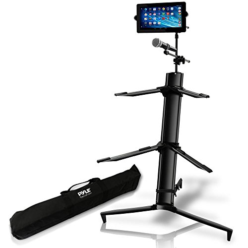 Portable Dual Tier Keyboard Stand Black Ergonomic Universal Multi