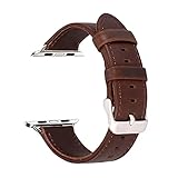 Apple Watch Band, Shielda Luxury Genuine Leather Strap Replacement Real Leather Band for Apple Watch (38mm Coffee)