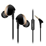 Earphones, NOOT PRODUCTS® NOOTBUDS ND-T2-Gold Premium Earbuds [Noise Isolating] with Mic Stereo headphone | Earphone - Made for iPhone | iPod | iPad | Android Smartphone | MP3 Players - 24 Month Warranty
