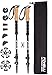 Foxelli Carbon Fiber Trekking Poles – Lightweight Collapsible Hiking Poles with Cork Grips, Lever Locks & All Terrain Accessories