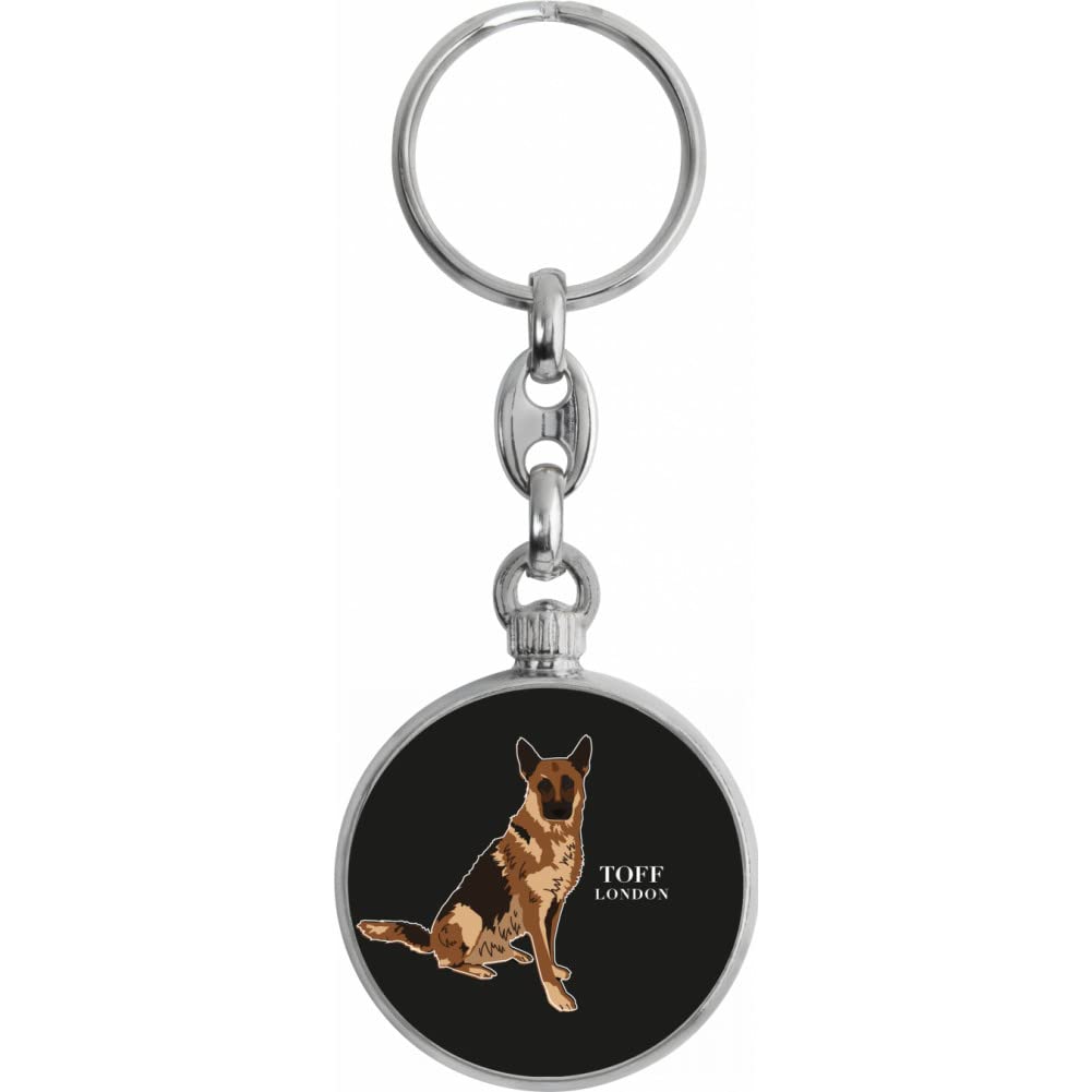 Toff London Brown German Shepherd Dog Keyring