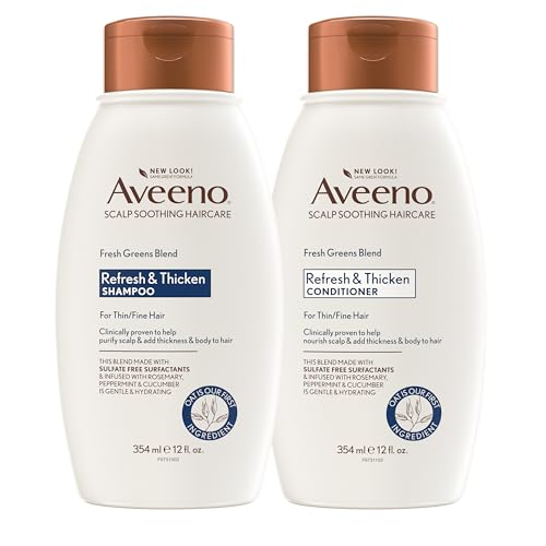Aveeno Fresh Greens Shampoo + Conditioner with Rosemary 