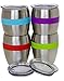 Stainless Steel Wine Tumbler with Lids, Set of 4, Double Wall Insulated Stemless Wine and Drink Cups primary
