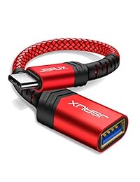 JSAUX - Adaptador USB C a USB tipo C 3.0 OTG de 4.9 ft, 2 unidades en el Go tipo C macho a USB A hembra, compatible con MacBook Pro 2018 2017, Samsung Galaxy S8 S9 Plus Note 8, Pixel 2, etc.