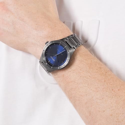 Montre à Mouvement à Quartz Trois Aiguilles Gris Collection #LIT avec Bracelet en Acier Inoxydable Gris - 1530448
