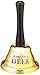 Juvale Ring for a Beer Handheld Bell - 5-Inch Steel in Gold & Black - Portable Bar Novelty Bell for Restaurant & Party