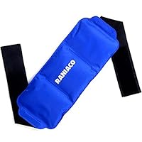 Raniaco Gel Ice Pack,Hot Cold Therapy Wrap with Flexible Velcro Strap for Waist Head Back Neck Shoulder Ankle Sports Muscle Pain Relief (Blue)