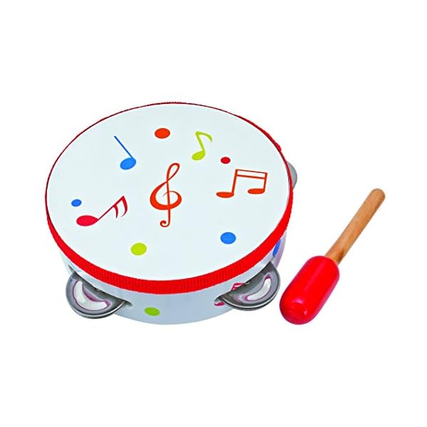 Eichhorn 100003408 - Musik Set enthält Trommel, Triangel, Maraca-Ei, aus Eichenholz – Bild 4