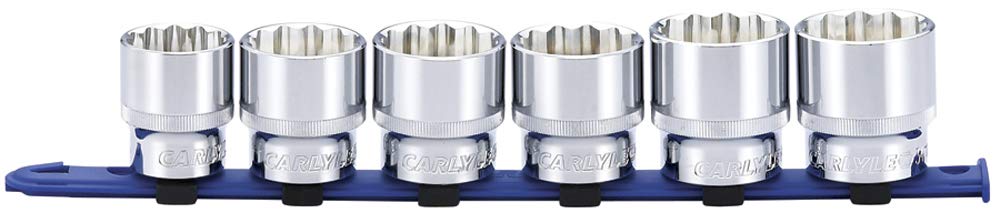 Carlyle Hand Tools Deep Socket Set - Metric - 1/2" Dr - 12 Pt - 6 Piece