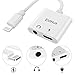3.5 mm Headphone Jack Adapter, Applicable Earphones Aux Audio Charger Adapter & Splitter 2 in 1 Charger Cable Earphone Adapter Compatible iPhone X/Xmax/8/8 Plus/7/7 Plusthumb 2