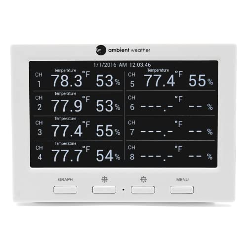 Ambient Weather WS3000X5 ThermoHygrometer Wireless Monitor w/ 5