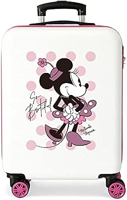 Passe un Bon Moment Minnie So Beautiful Valise cabine rose 38x55x20 cm ABS rigide Fermeture latérale à combinaison 35L 2 kgs 4 roues doubles bagage à main