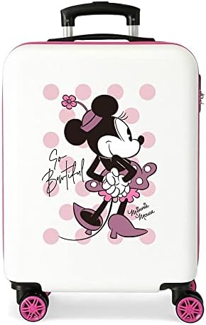 Passe un Bon Moment Minnie So Beautiful Valise cabine rose 38x55x20 cm ABS rigide Fermeture latérale à combinaison 35L 2 kgs 4 roues doubles bagage à main