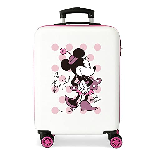 Passe un Bon Moment Minnie So Beautiful Valise cabine rose 38x55x20 cm ABS rigide Fermeture latérale à combinaison 35L 2 kgs 4 roues doubles bagage à main