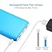 [Upgraded] POWERADD Pilot X7 20000mAh Power Bank Dual USB Port External Battery Pack LED Flashlight Portable Charger Compatible for iPhone Xs Max, 8, 7 Plus, iPad Pro, Mini, Galaxy S9 More - Blue