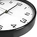 Vremi 10 Inch Silent Universal Round Wall Clock - AA Battery Operated Colorful Analog Clock for Home Office Classroom or Garage - Easy to Install Non Ticking Indoor Decorative Easy Read Clock - Black