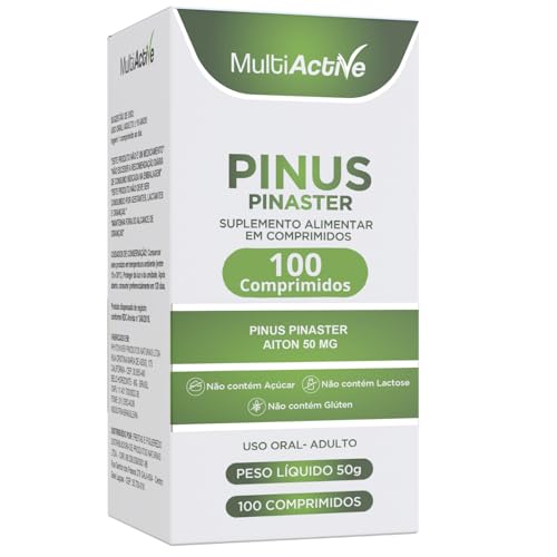 Pinus Pinaster Aiton 50mg 100 Comprimidos Multiactive Extrato Seco Casca Pinheiro Marítimo OPC Antioxidante Circulação Sanguínea Melasma Saúde Vascular Anti-Aging Natural Procianidinas