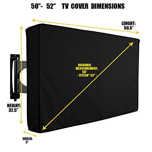 ATBAY TV Cover 50"- 55" 600D Oxford 360°Sealed Protection Bottom New Design Premium Quality