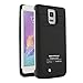 Novpeak 4800mAh External Charger Backup Battery Case with Kickstand for Samsung Galaxy Note 4 - Black