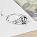 Psiroy 925 Sterling Silver Created Rainbow Topaz Filled Split Shank Band Cocktail Ring