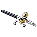 Pen Fishing Rod,Tuscom Portable Mini Telescopic Pocket Fish Pen Aluminum Alloy Fishing Rod Pole + Reel (Black)