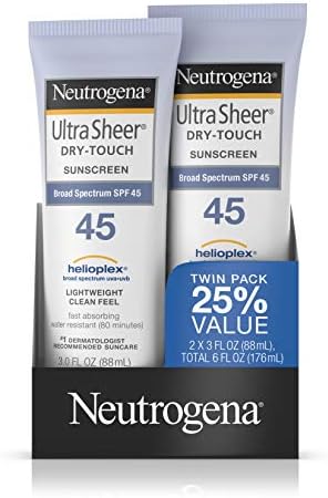 ultra sheer face sunscreen spf 45