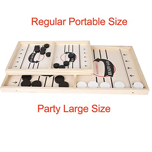 JANDANT Large Size Fast Sling Puck Game Slingshot Board Games for Adult and Kids Foosball Board Game Slingshot Table Hockey Party Game Bouncing Chess Hockey Game Table Desktop Battle Hockey Game