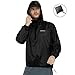 DEMOZU Men's Lightweight Running Cycling Rain Jacket Packable Hooded Windbreaker Jacket