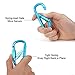 Carabiner Keychain,Hook Clip Aluminum D-ring Locking Flat D-Shape Lock Snap Backpack Water Bottle Climbing Gear Accessories EDC Camping Tent Multi Function Tool Multiple Colors