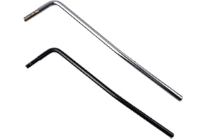 CCeCCe 2 Pack Tremolo Arm 6MM Screw-In Whammy Bar Metal Rod for Epiphone Strat Stratocaster Electric Guitar Tremolo System Non-Fender Guitars Chrome + Black