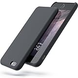 PowerBear Silicone iPhone 6S Case/iPhone 6 Case | Slim Soft Touch Liquid Silicone Gel Rubber Case | Shock Absorption and Anti Scratch Finish | for the Apple iPhone 6/6S - BLACK [24 Month Warranty]