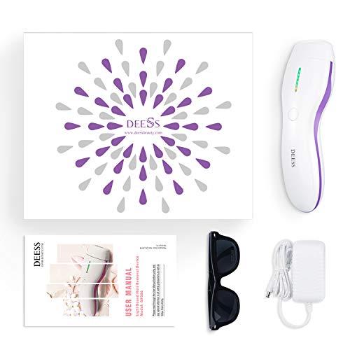 DEESS IPL Hair Removal Device GP586, Permanent Hair Removal for Women, 350,000 Flashes Light Pulses Hair Removal System Home Use. Corded Design, Gift: Goggles, Purple, No Cooling Gel Needed.