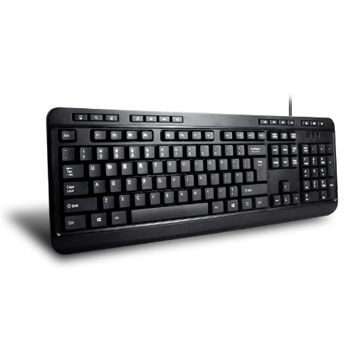 Adesso Multimedia Desktop 104-Key USB Keyboard for Windows One-Touch Controls (AKB-132UB)