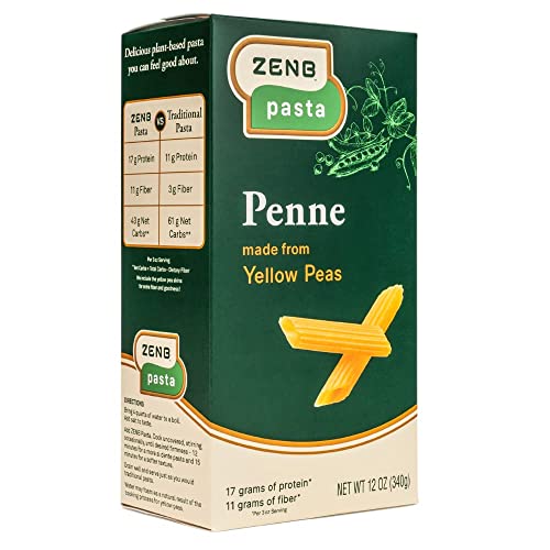 ZENB Plant Based Penne Pasta Made From 100 Yellow Peas, Gluten Free