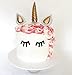 Unicorn Birthday Cake Topper Soft Ceramics Themed Party Decoration for Baby Shower, Wedding and Birthday Party