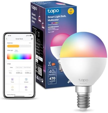 Ampoule Connectée Alexa E14, Multicolore LED Dimmable L430P