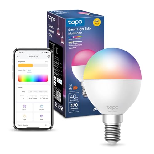 Ampoule Connectée Alexa E14, Multicolore LED Dimmable L430P