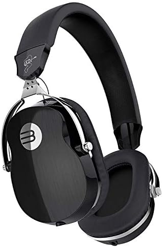 Over Ear Wired Headphones, BYZ Professional HiFi Stereo Music Headpset, Deep Bass, Built-in Mic, Foldable/Soft Earmuffs for Studio Monitoring, DJ and Home Entertainment, Black